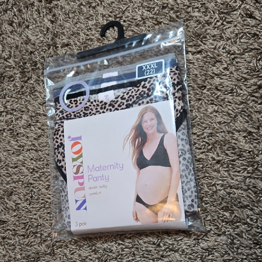 Joyspun Maternity XXXL 22 Plus Size Panty Panties Under Belly Comfort 3 Pairs